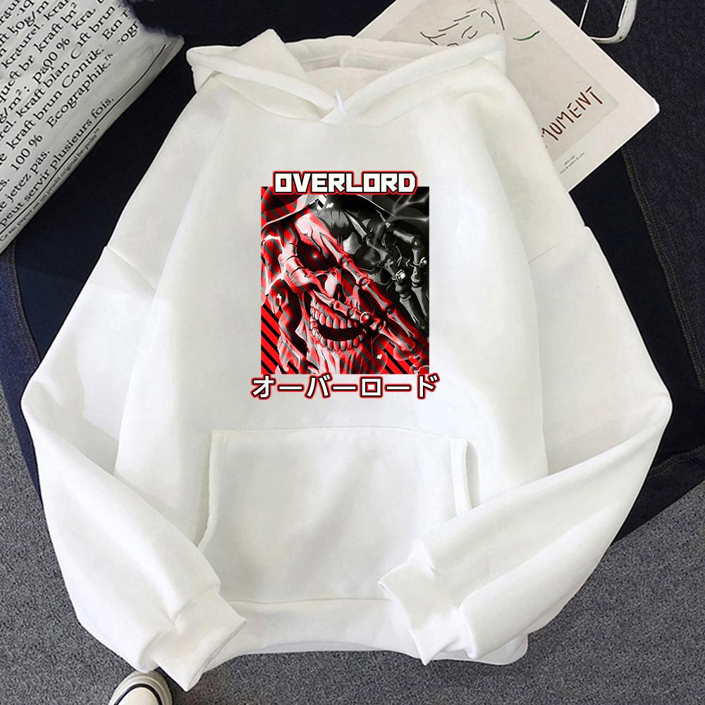 

2026 Overlord IV Momonga Print Gothic Punk Casual Men s Japanese Anime Cartoon Pattern Hoodie Long Sleeve Autumn S