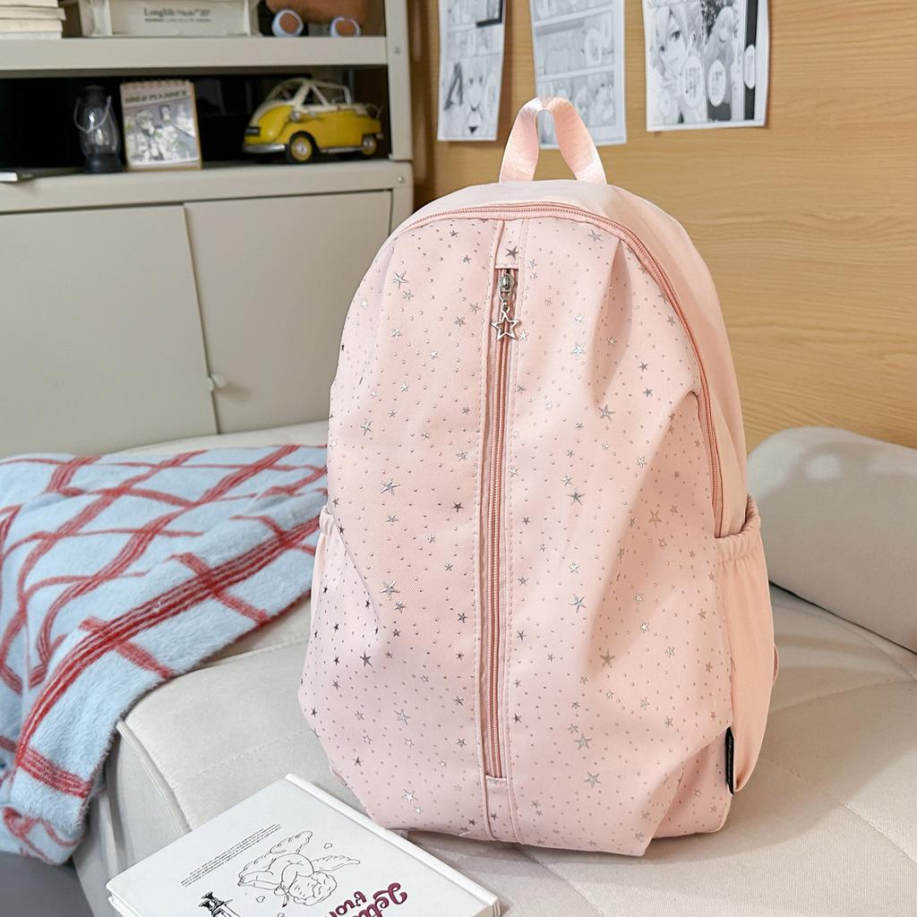 Schoolbag Korean Version Ins Little Star Schoolbag for Female Junior High School Students with a Sense of High-end Niche Does Not Collide