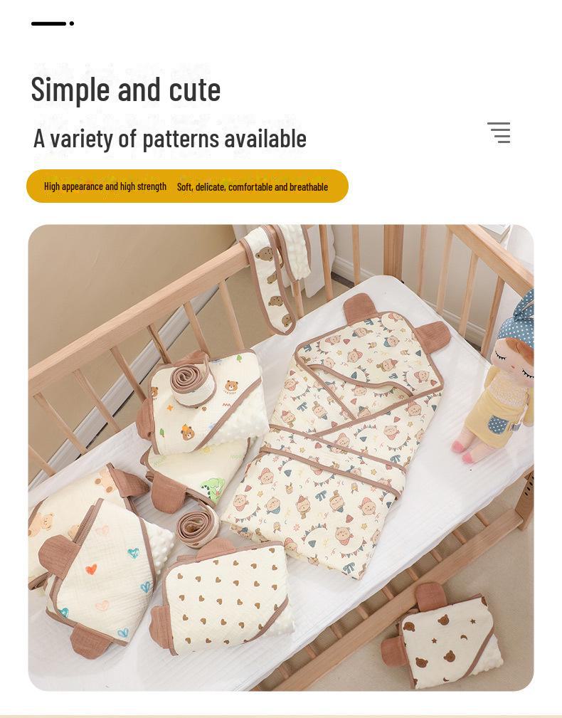 Newborn Lightweight Baby Blanket: Anti-Startle Bean Velvet Quilt for Spring & Autumn