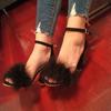 Elegant Womens Fashion Summer Lace Up High Heel Sandals With Hair Ball Design