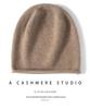 Women's 100% Pure Cashmere Autumn/Winter Versatile Knit Hat - Solid Color, Warm & Stylish