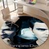 1pc The Vampire Diaries4 Design Printed Area Round Carpet for Bedroom Living Room Home Decor Rugs Mat Non Slip Mat Rug for Bedside