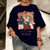 2026 New Street Wear Kawaii Sailor Moon Pattern T-shirt Men's Clothing and Women's Printed Summer Fashion Y2k Clothing T Shirt