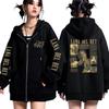 Felpa con Cappuccio Lana Del Rey Zip-Up Retrò Ultraviolence Album Musicale Felpa con Cappuccio Moda Donna Zip Larga Streetwear Y2K