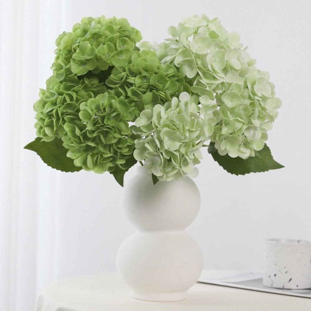 Realistic Artificial Hydrangea Flower 4 Heads Faux Flowers Hydrangea Flowers Branch  Outdoor Party