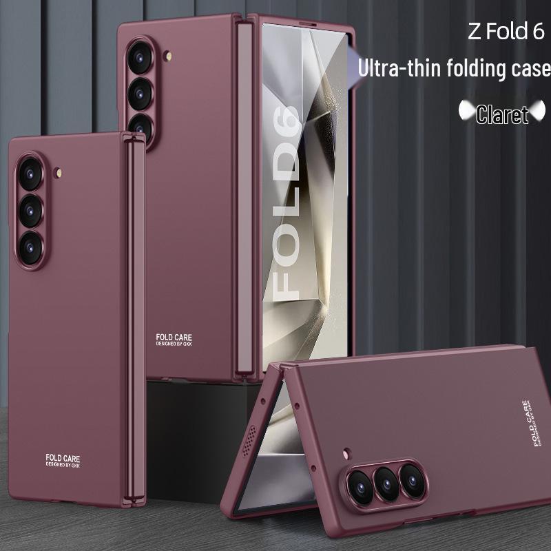 Ultra-Thin Frosted Hard Shell Phone Case for Samsung Z Fold 6 - Fashionable Solid Color Protective Cover