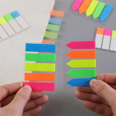 Marcador de Página de Papel Adesivo Cor Doce Bloco de Notas Adesivas Coloridas Bloco de Notas Colorido Bloco de Notas Fluorescente