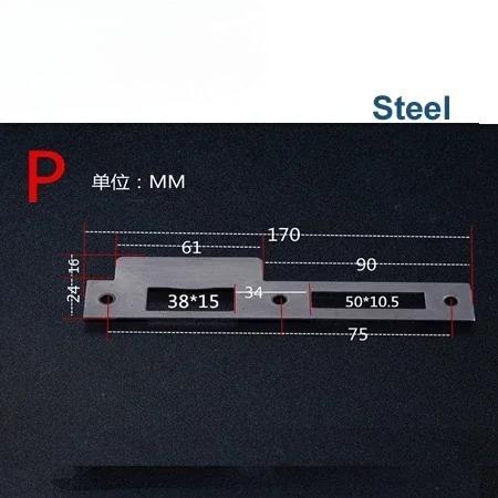 Door Lock Plate Clip Stainless Steel for Gate Home Bedroom Bathroom Door Hardware HA1021 H