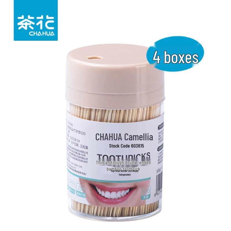 Camellia Double-Ended Bamboo Toothpicks