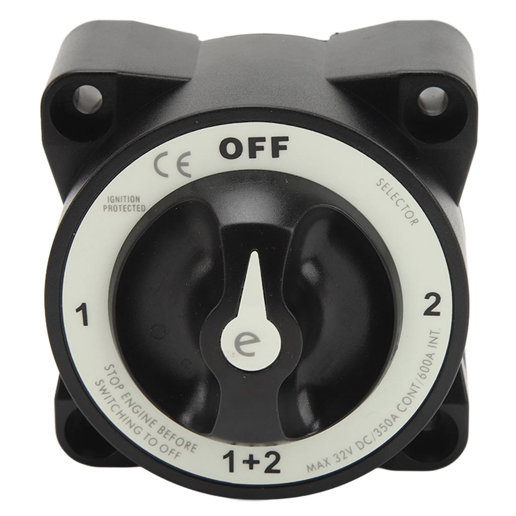 Marine Battery Cut Off Switch 350A Heavy Duty 4 Position Battery Disconnect Switch for RV Yacht 32V