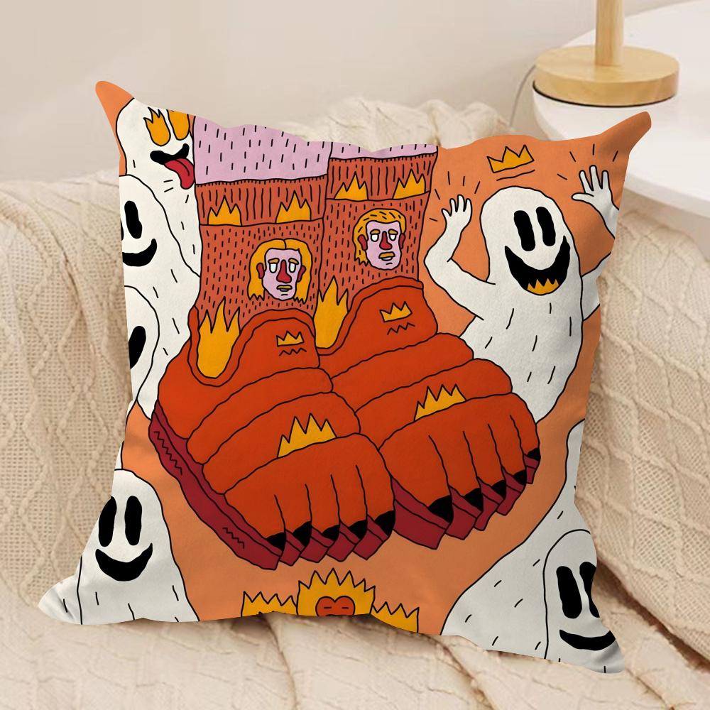 Everything On Shoes Cushion Cover Soft Plush Fabric Double-Sided Printed Sofa Cushion Cover for All Seasons Home Decor Gift