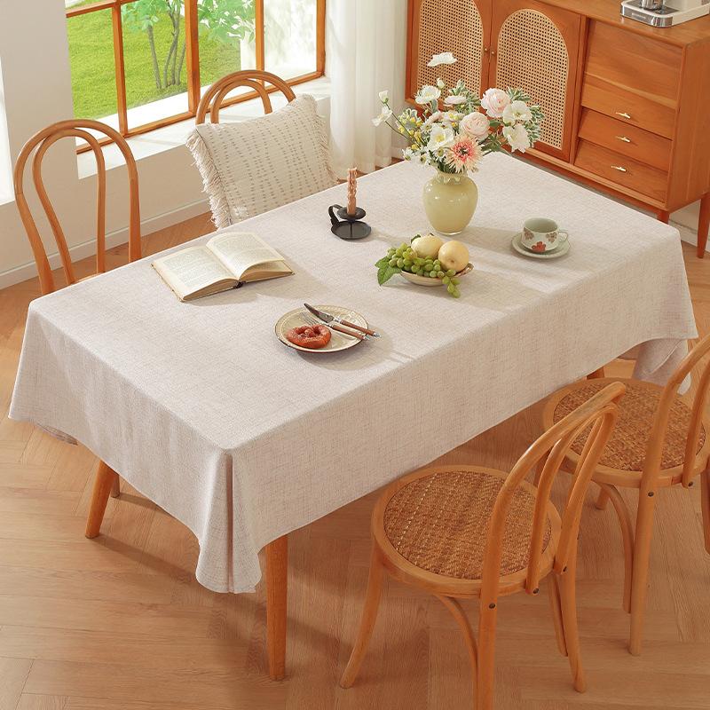 Grüne Tischdecke Baumwoll- und Leinenstoff Wasserdicht und Ölabweisend Zum Drauflassen Rechteckig Couchtisch Esstischdecke Leichter Luxus Tischabdeckung