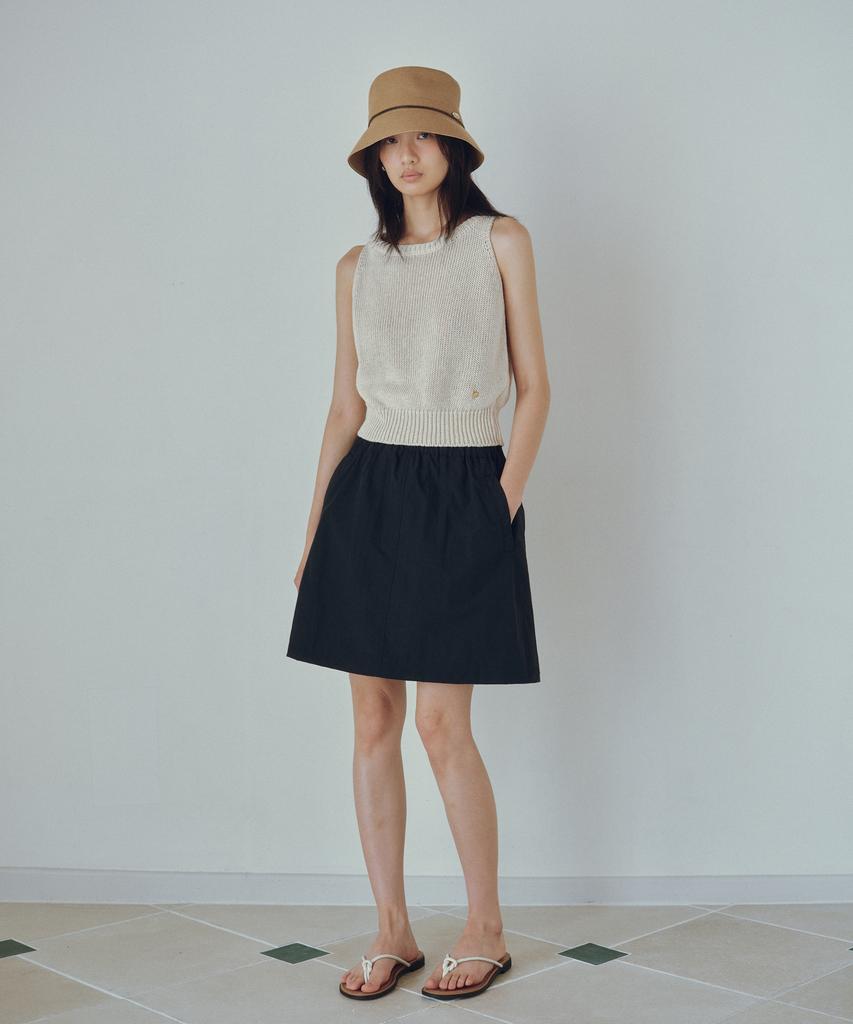 Yulago Paper Boatneck Knit Sleeveless
