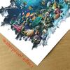 Broken Wall Underwater World Bathroom Sanitary Wall Stickers