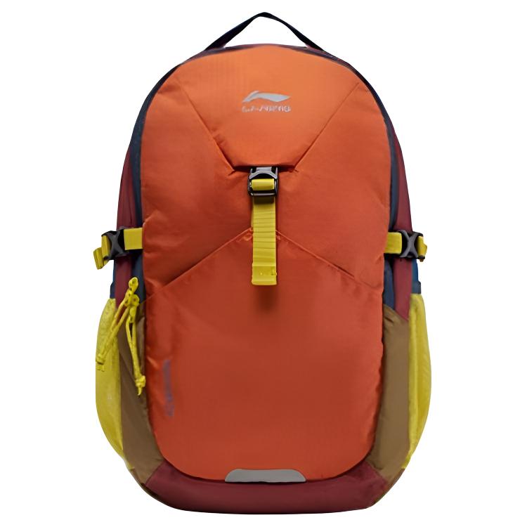 Li Ning Sports Life Collection Polyamide Backpack Unisex Orange & Multicolor YBSV031-2