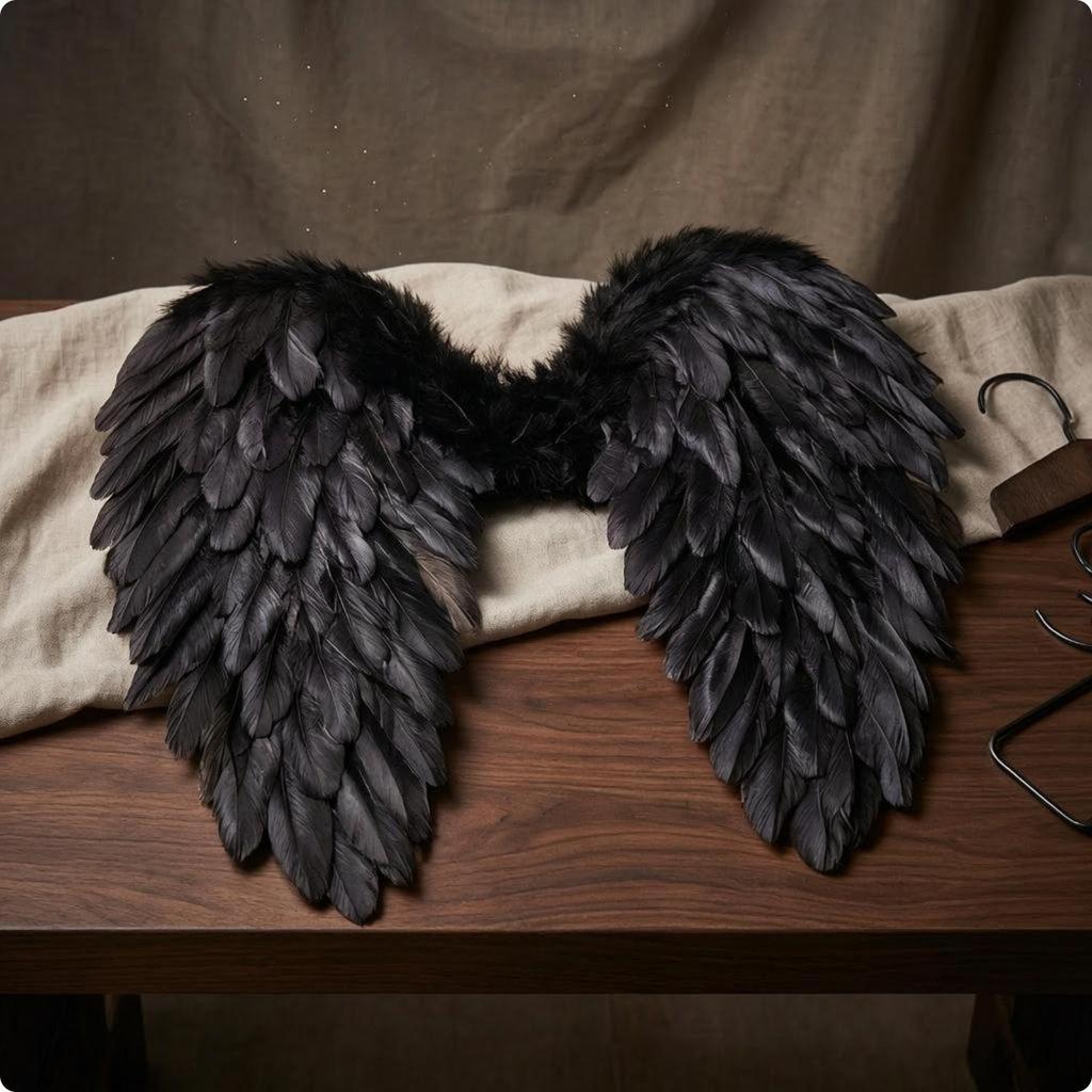 Angel Wing Attachments Costume Feathers Handmade Prop for Performance, Cosplay, Party