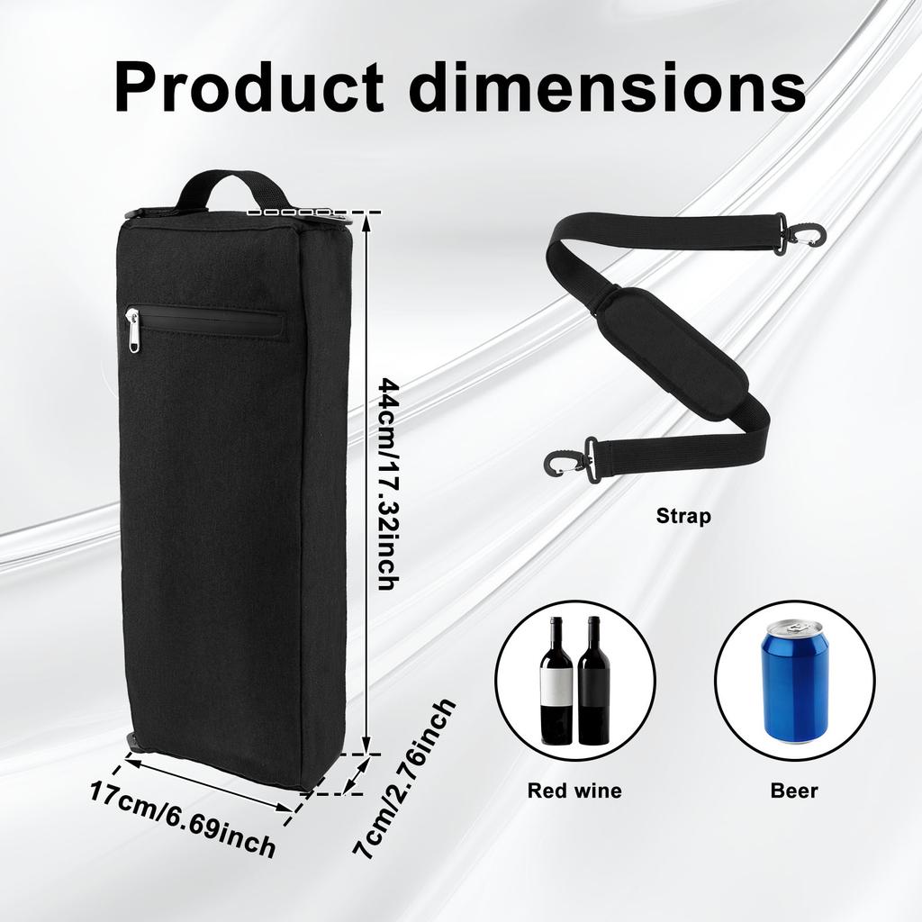 Golf Cooler Bag Insulated Beer Cooler Bag Portable Beer Sleeve with Shoulder Strap Holds 6 Pack of Cans or 2 Wine Bottle
