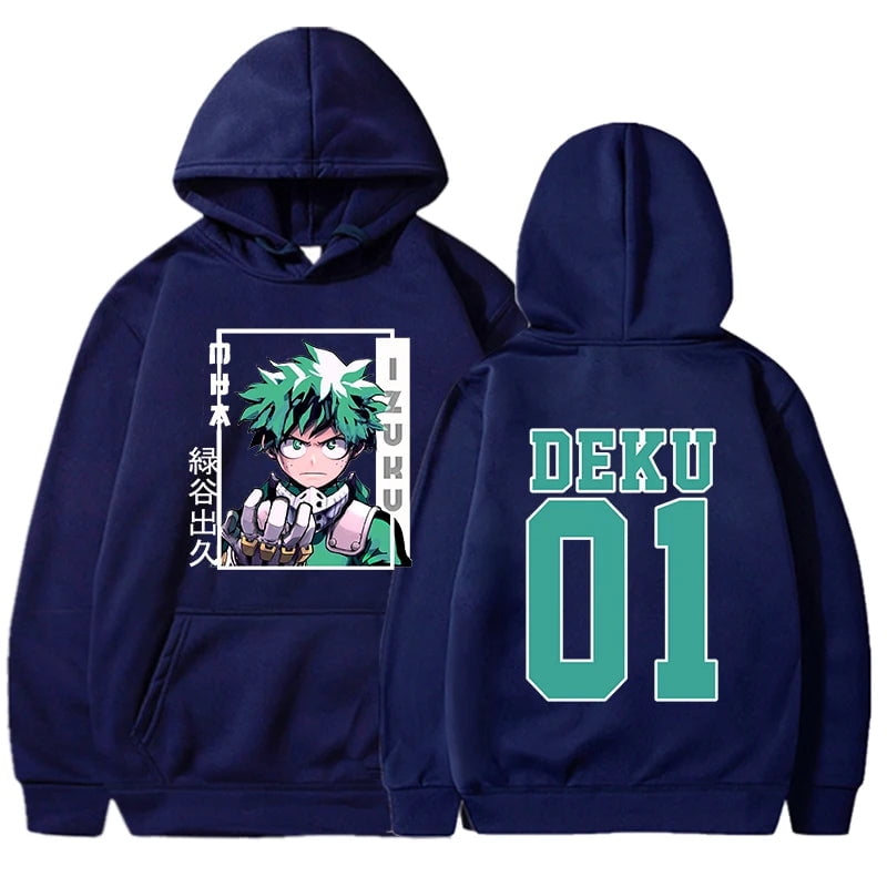 My Hero Academia Deku Printed Autumn Hoodie Vintage Unisex Pullover Men Vintage Graphic Hoody Tops Oversize Clothing