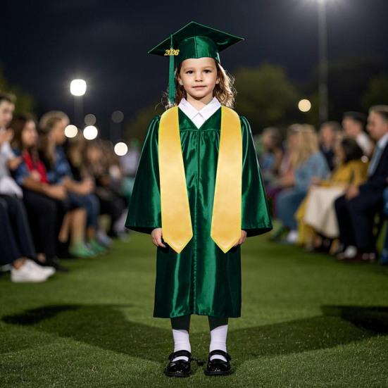 2026 Kids Graduation Gown Set 3-Piece Set Kindergarten PhD Cap And Gown for Photo Shoot Graduation Ceremony Outfit