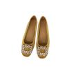 Inner heightening suede rhinestone small single shoes women's shoes new spring and autumn shoes black commuter shoes