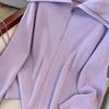 Plus Size Women's Loose Lapel Sweater, Bust 150/160, Knit 350-8080