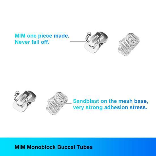 Transform Your Smile with Dental Buccal Tubes -  Bondable Single Tube 200pcs First  Roth 022 Monoblock Base for Perfect Alignment