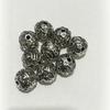 Tibetan Silver Alloy Six-Character Mantra Round Beads for DIY Jewelry, Various Specifications Available