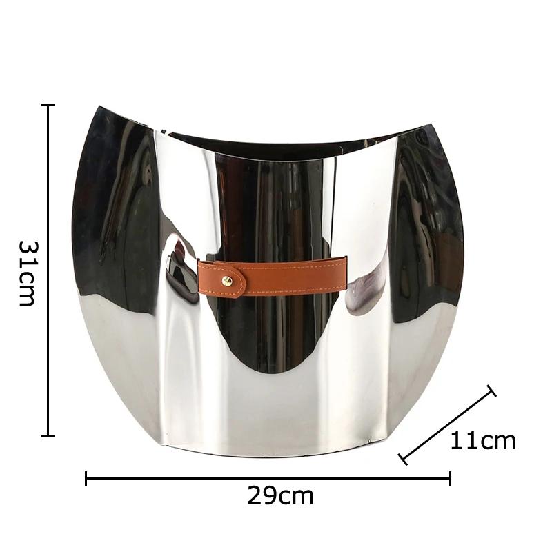 Silver Geometric Metal Vase Table Decoration Flowers Arrangement Artificial Flowers Decorative Vases Room Aesthetic Decor