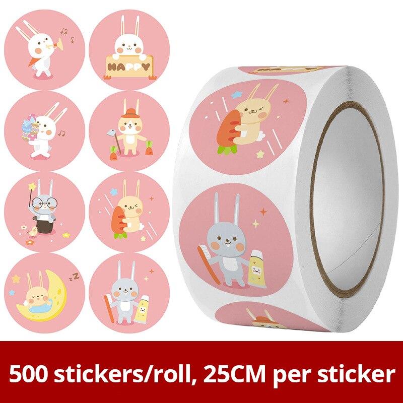 500pcs Cartoon Unicorn Sticker Kids Reward VintageSticker Gift Decoration Label Teacher Encouragement Student Stationery Sticker