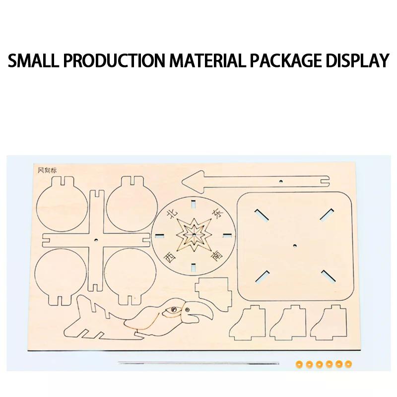 1 Set DIY Science Experiment Kit & Education Model DIY Wind Vane Toy Physics Science Toys For Children Gift