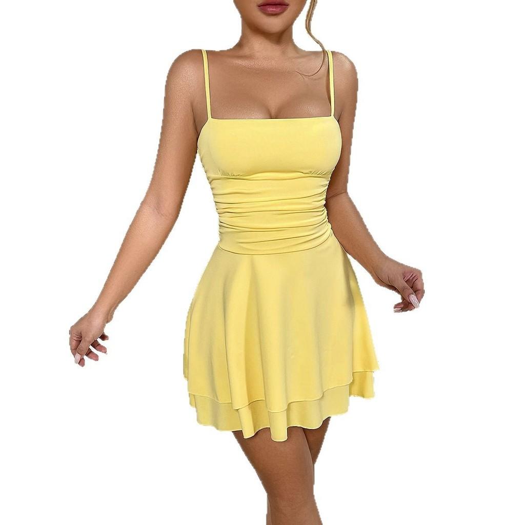 Elegant Velvet Dress With Ruffle Details For Spring Events