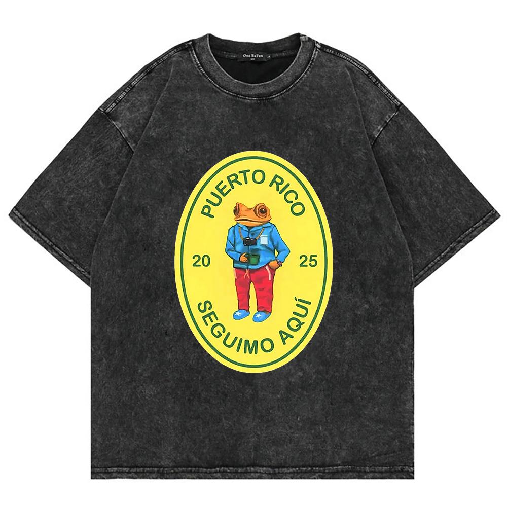 100% Cotton Tee Shirt BAD BUNNY Album T Shirts DTMF Debí Tirar Más Fotos Men women TShirt Oversize Mineral Wash Tops