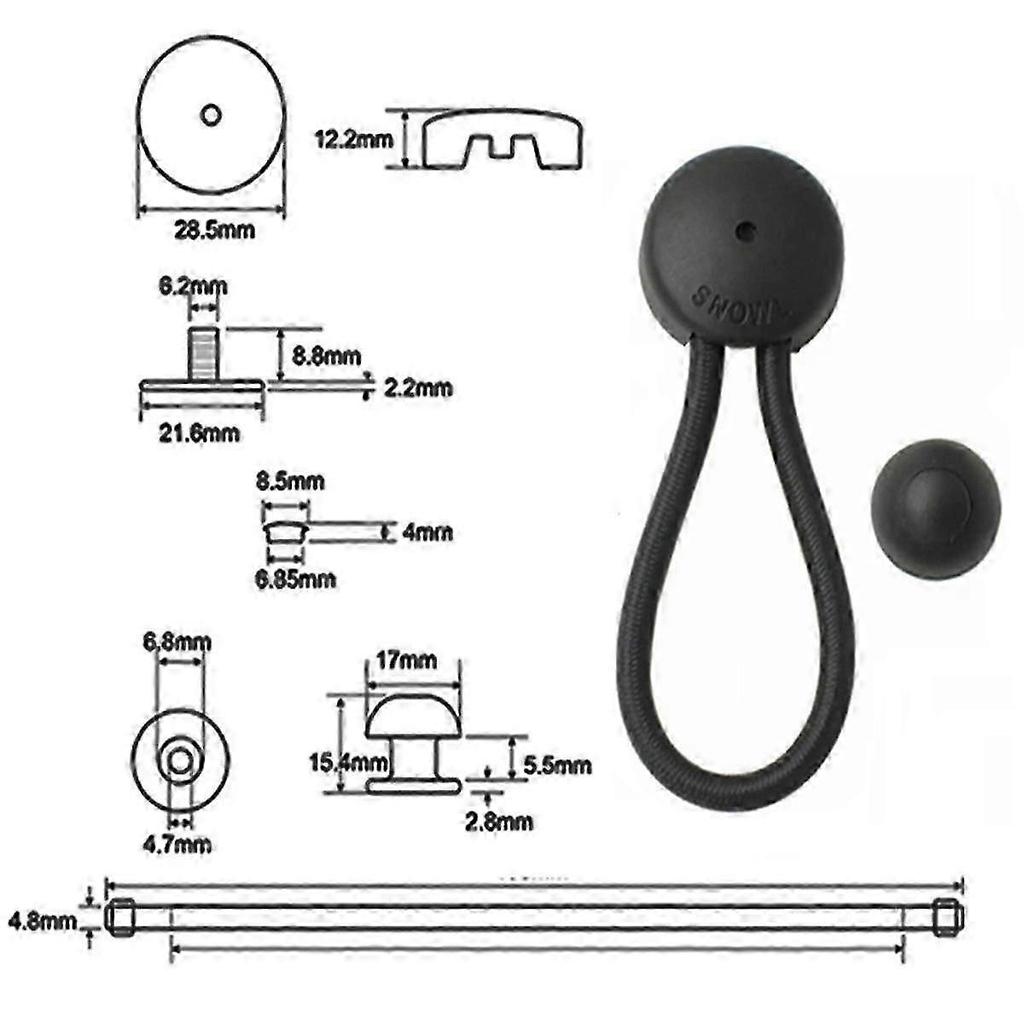 Fastener Bungee Shock Cord Cover Clip Bungee Loop with Knob