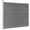 Fence Panel Set WPC 699x146 Cm Grey