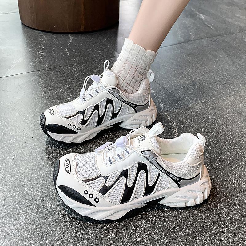 Casual retro breathable mesh women's summer fashion versatile color matching design comfortable sports running shoes