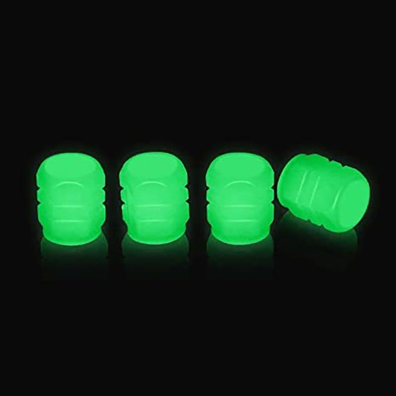 4-Pack Luminous Valve Cap Fluorescente Luminosa Boca Cap Decoração Alto Brilho Dividido