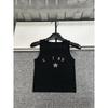 D Brand Rhinestone Star Knit Vest - Spring/Summer Slim Fit Round Neck Top