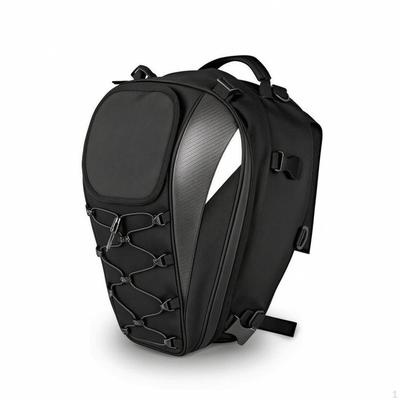 Motorcycle Rear Seat Bag with Shoulder Carry Backpack TearResistant Expandable Helmet Carrier