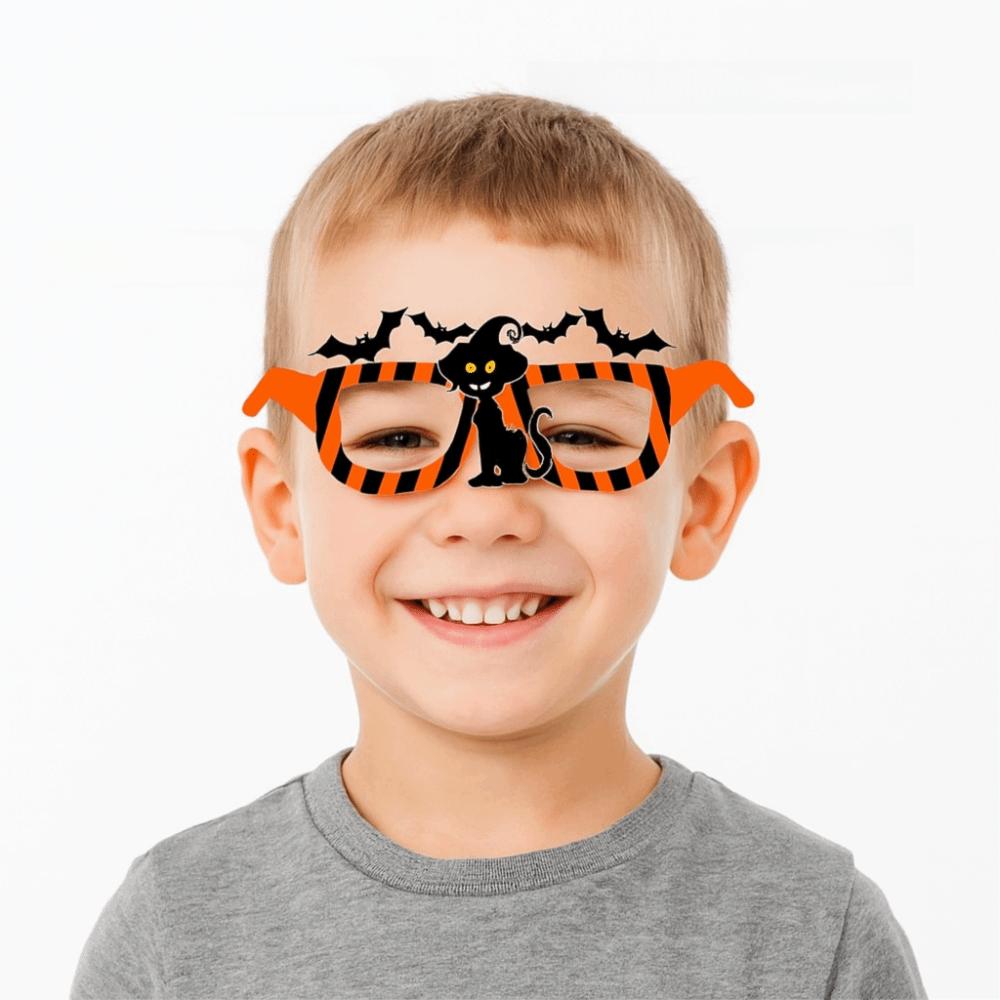 6 pcs Funny Cosplay Eyeglass Spider Design Party Photo Props Halloween Paper Glasses  Party