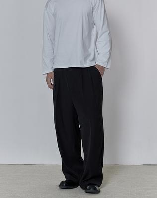 Mugeon Rope Wide Oriental Slacks _ Black