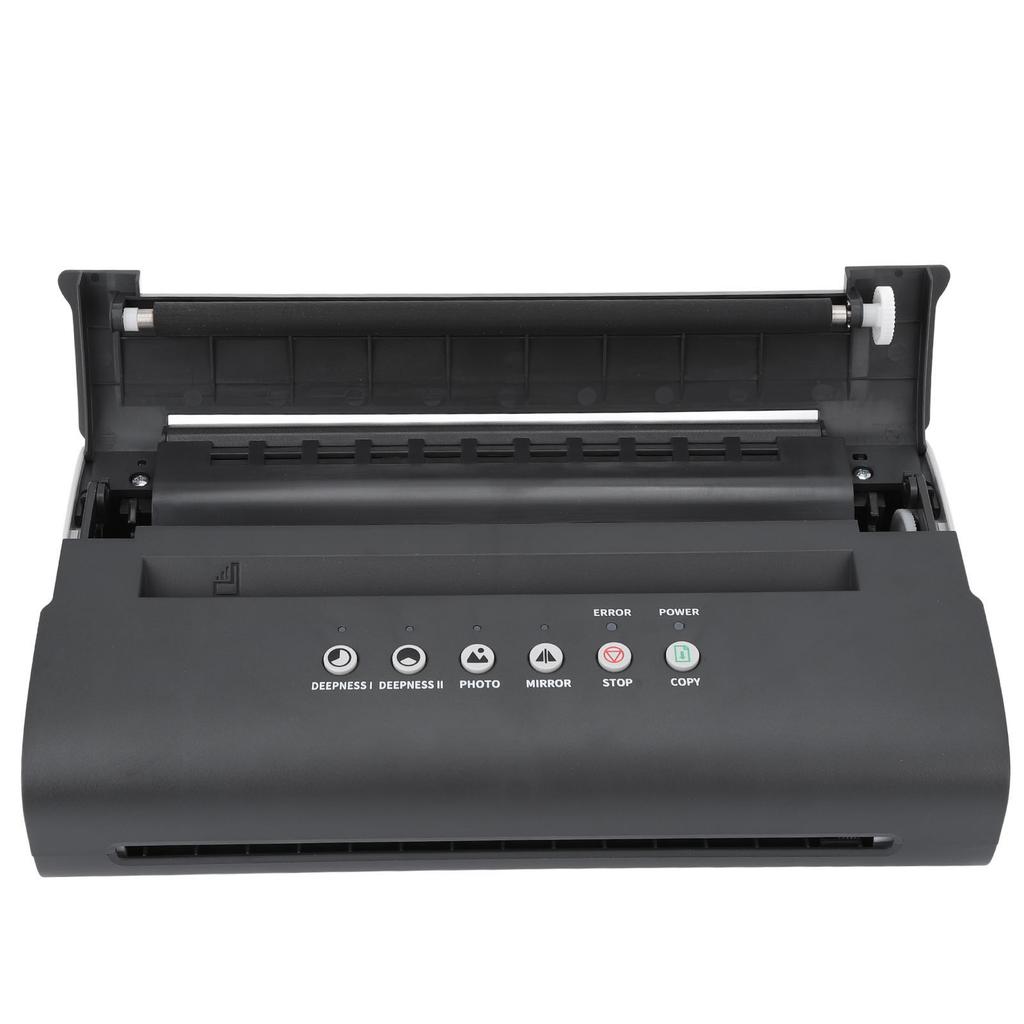 Thermal Tattoo Transfer Copier High Speed Clear Patterns Wireless Tattoo Machine Pen Black 100‑240V