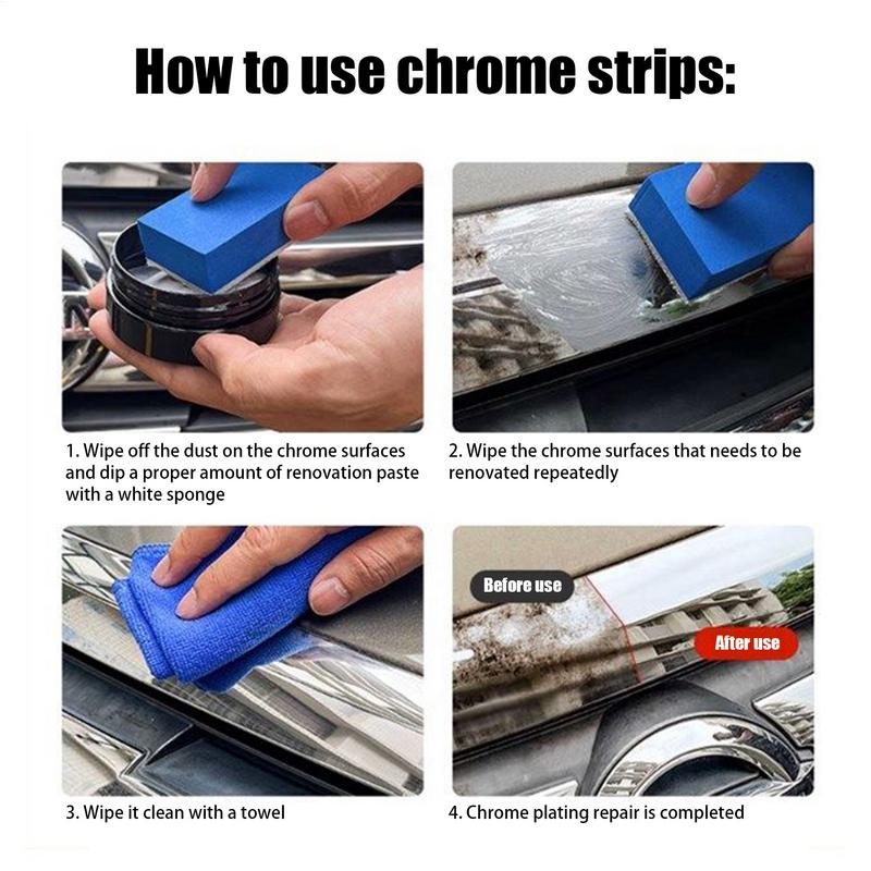 Chrome Polishing Compound Aluminum Cleaner & Brightener & Restorer 50g Tarnish Resistant Scratch Resistant High Gloss Non