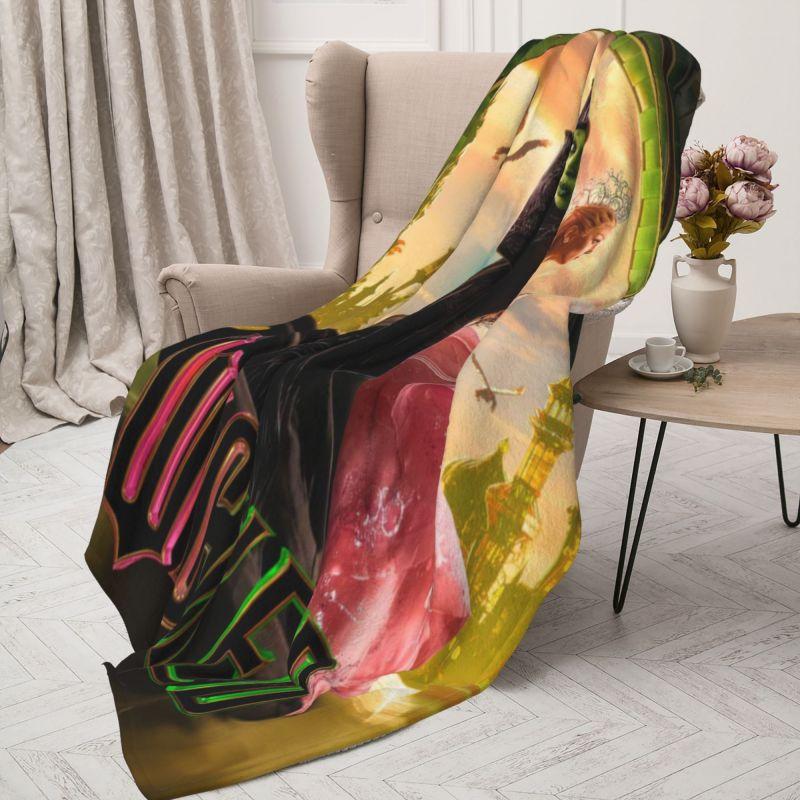 Custom Wickeds Musical Movie Blanket 3D Printed Soft Flannel Fleece Warm Throw Blankets for Home Bedroom Sofa Bedspreads