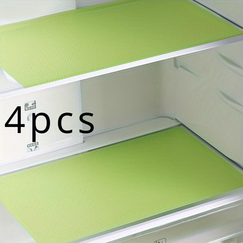

4 шт. Цветные подкладки для полок - Моющиеся, Нескользящие виниловые коврики для холодильника, шкафов, ящиков | Прочные, Идеальные для организации кухни 4pcs зелёный