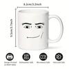 Funny Gamer Ceramic Mug Set MAN FACE MugWOMAN Face MugCoffee Cup Birthday Mug 11 Oz Novelty Coffee MugCupWhite for Home