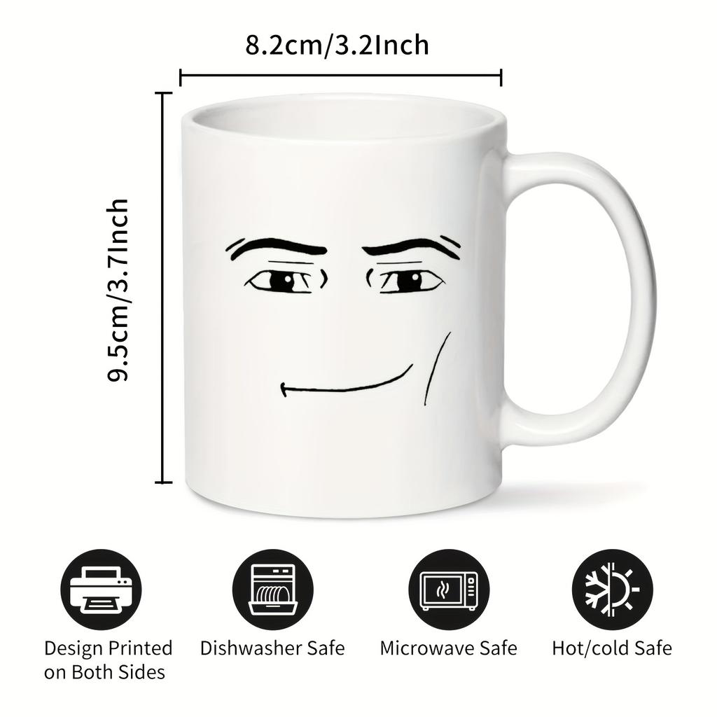 Funny Gamer Ceramic Mug Set MAN FACE MugWOMAN Face MugCoffee Cup Birthday Mug 11 Oz Novelty Coffee MugCupWhite for Home