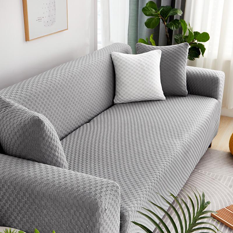 Sofa Cover Old-Fashioned Double Armrest Sofa Cover Cloth Thickened Solid Color Dust Cover