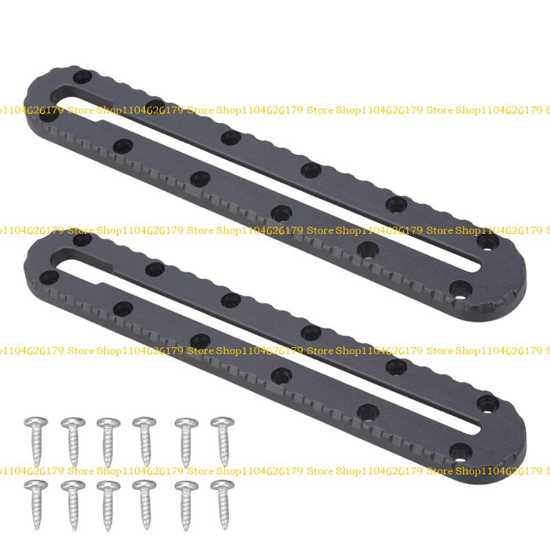 A1A2 2Pcs Kayak Low Profile Track Fishing Rod Holder Mounting Base Slide Track