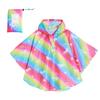 Children's New Style Poncho Raincoat for Kindergarten, School Backpack, Water Play, Lightweight Rain Poncho for 3-12 Years Old, Cartoon Design for