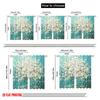 2pcs,2D plane printing Light Filtering Curtains Blossom Symphony(1) Versatile Durable Polyester (without rod) Holiday Ldeal for